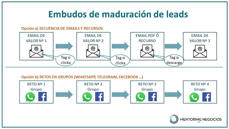 Tipos De Embudos De Conversión Y Marketing Online 6 Embudo Maduración De Leads